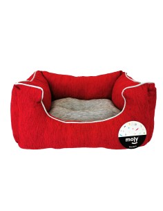 CUNA RECT. CHENILLA ROJA T-1 50*42*21