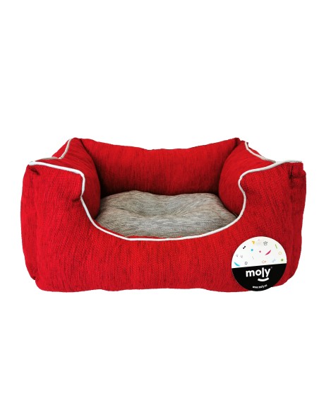 CUNA RECT. CHENILLA ROJA T-1 50*42*21