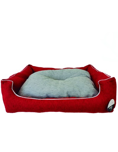 CUNA RECT. CHENILLA ROJA T-4 87*70*24