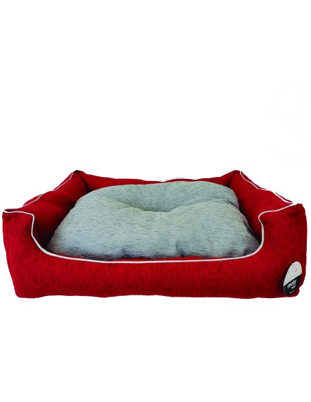 CUNA RECT. CHENILLA ROJA T-4 87*70*24