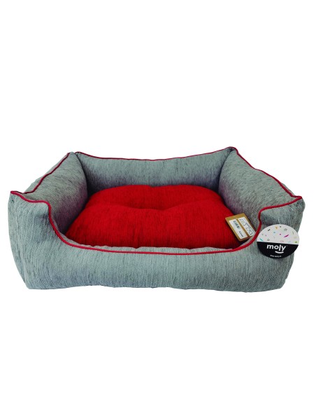 CUNA RECT. CHENILLA GRIS T-3 75*63*24