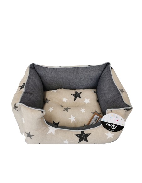 CUNA RECT. ESTRELLITAS/GRIS T-1 50*42*21