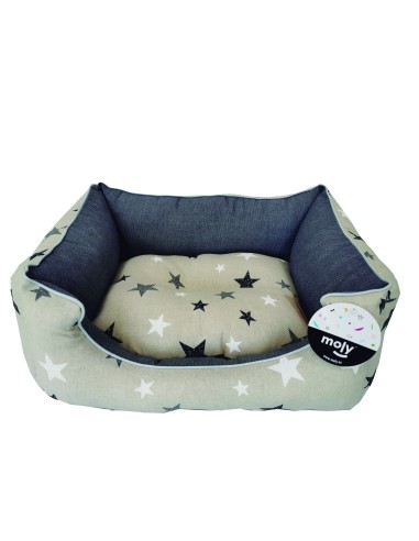 CUNA RECT. ESTRELLITAS/GRIS T-2 60*48*24