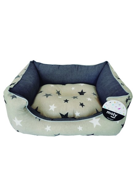CUNA RECT. ESTRELLITAS/GRIS T-2 60*48*24