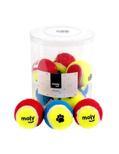 EXP. 10 PELOTAS TENIS C/HUELLAS 6.5CMS
