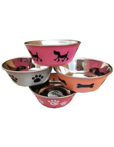 COMEDERO NEW DESING ACERO DRAW SILUETA ANTIDES. 14,5 CM 0,50