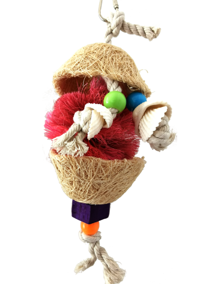 JUGUETE INTERACTIVO FIBRAS NATURALES -CONCHAS 15X9 CM