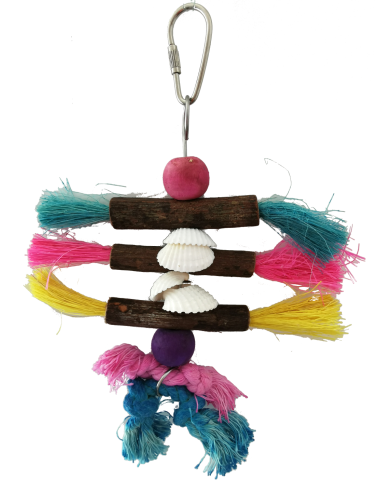 JUGUETE INTERACTIVO TRONQUITOS/FIBRAS/CONCHAS 18x7,5 CM