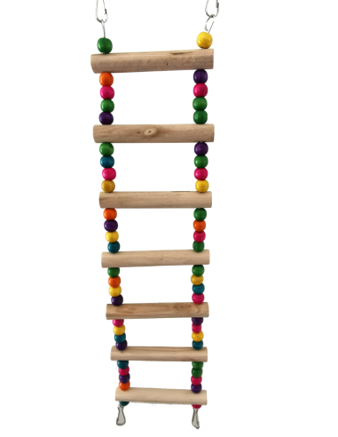 JUGUETE INTERACTIVO ESCALERA PASARELA MADERA COLORES 10x46 CM