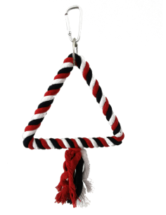 JUGUETE INTERACTIVO TRIANGULO FIBRAS NATURALES COLORES 15x15x15 CM