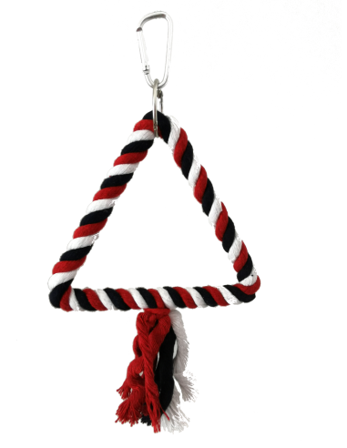 JUGUETE INTERACTIVO TRIANGULO FIBRAS NATURALES COLORES 15x15x15 CM