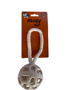 JUGUETE TPR ECO CON CUERDA  ALGODON 7.5*21 CM