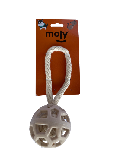 JUGUETE TPR ECO CON CUERDA  ALGODON 7.5*21 CM