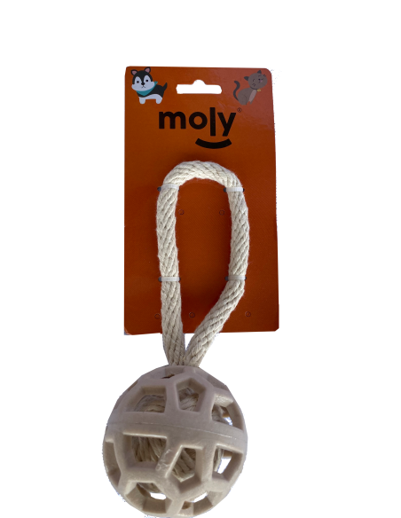 JUGUETE TPR ECO CON CUERDA  ALGODON 7.5*21 CM