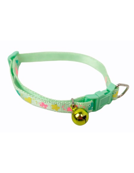 COLLAR NYLON FLOWER 15-20 X 0,80cm C/CASCABEL
