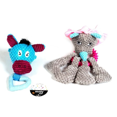 JUGUETE PELUCHE ANIMAL C/MORDEDOR 26X26 CM - 