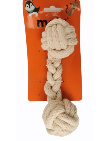 JUGUETE CUERDA ALGODON 5*20 CM TRENZADO DOS NUDOS - 