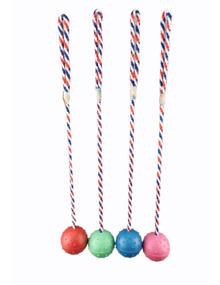 PELOTA CAUCHO 6CM C/RAMAL NYLON