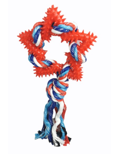 MORDEDOR PARA PERRO ESTRELLA DENTAL TPR 26CM