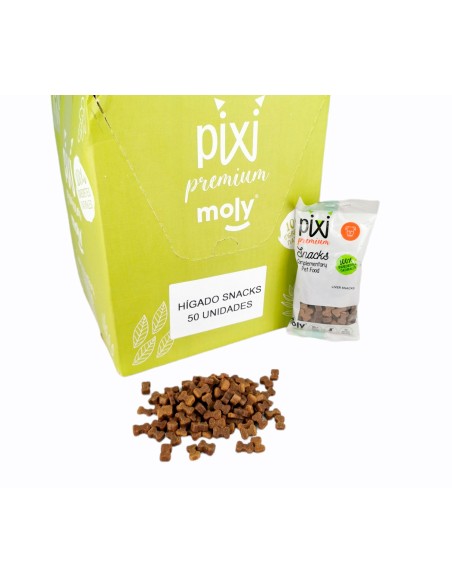 EXPOSITOR SNACK PREMIUM HIGADO 50 BOLSITAS 100 GR