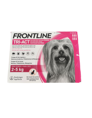 FRONTLINE TRI-ACT 2-5 KG XS  6 PIPETAS - 