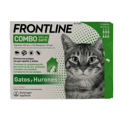 FRONTLINE COMBO SPOT ON ANTIPARASITARIO PARA GATOS 6 PIPETAS - 