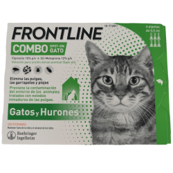 FRONTLINE COMBO SPOT ON ANTIPARASITARIO PARA GATOS 6 PIPETAS -  2
