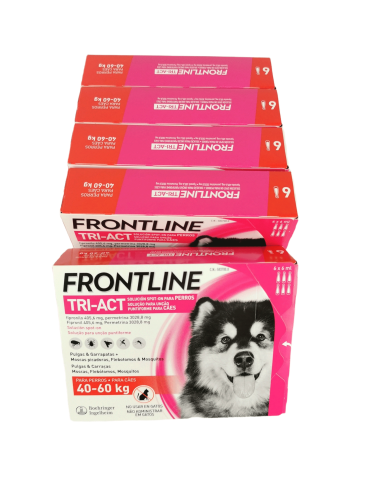 FRONTLINE TRI-ACT PIPETAS ANTIPARASITARIAS PARA PERROS 6 UNIDADES - 
