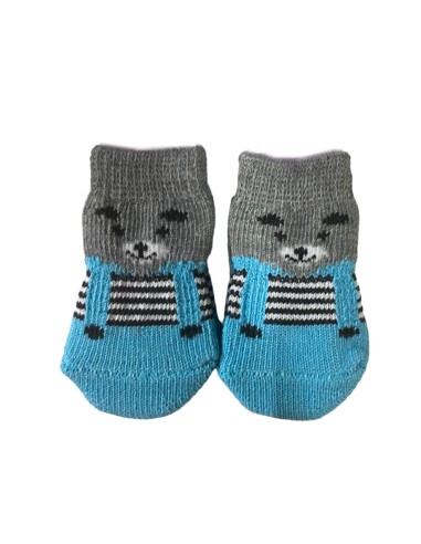 CALCETINES PARA PERROS CON BASE DE SILICONA TALLA M - 