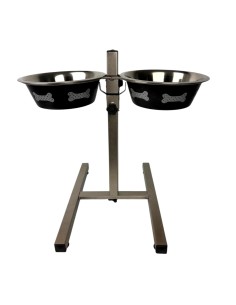 Comedero Doble Ajustable 43 cm Con Dos Comederos de 21 cm 1,6 Los de - 