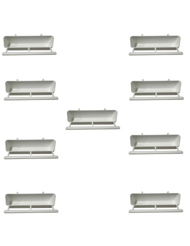 COMEDERO GANCHO PLÁSTICO 18X4X3 H 10 UNIDADES - 