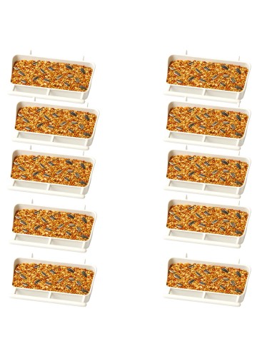 COMEDERO GANCHO PLÁSTICO 18X4X3 H 10 UNIDADES - 