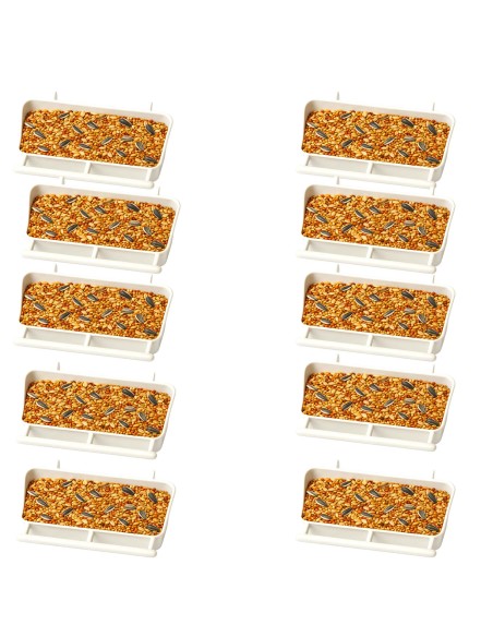 COMEDERO GANCHO PLÁSTICO 18X4X3 H 10 UNIDADES - 